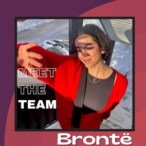 An image of the Velvet Undergrounds team member Bronte, wearing some vintage clothes