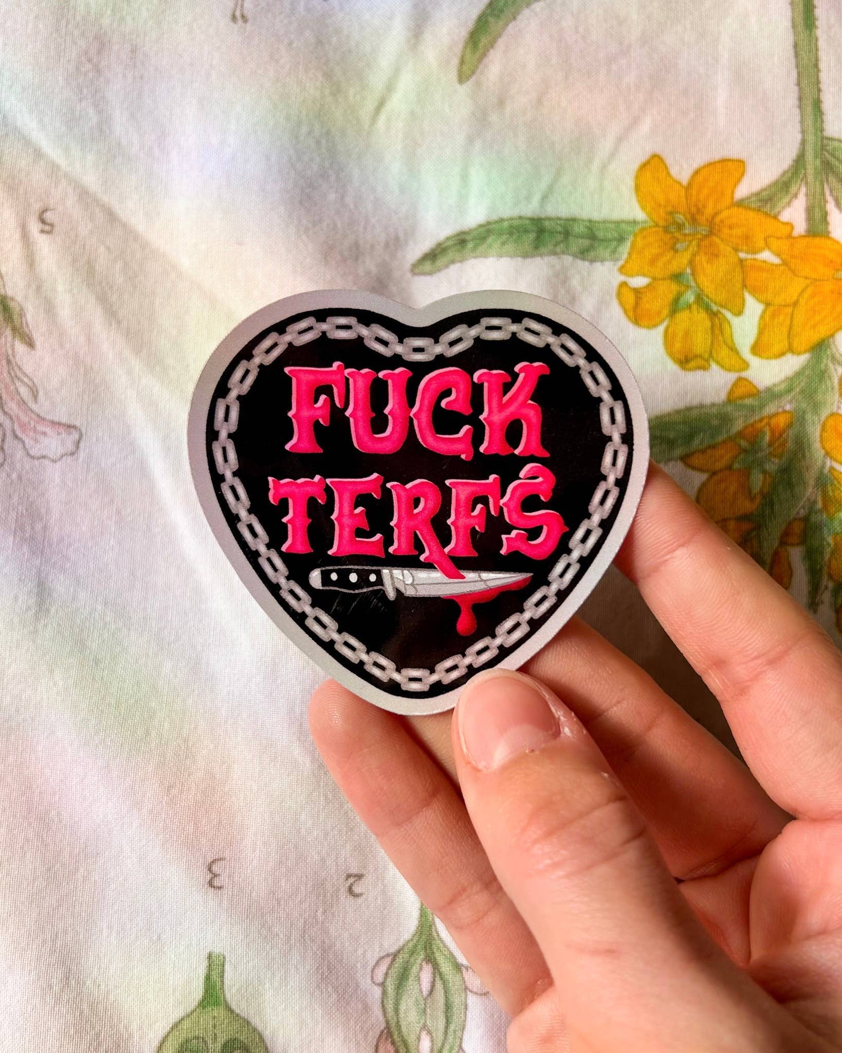 Fuck TERFs Trans Pride Sticker // LGBTQ+ Transgender Pride NEW Hollandaize Art 