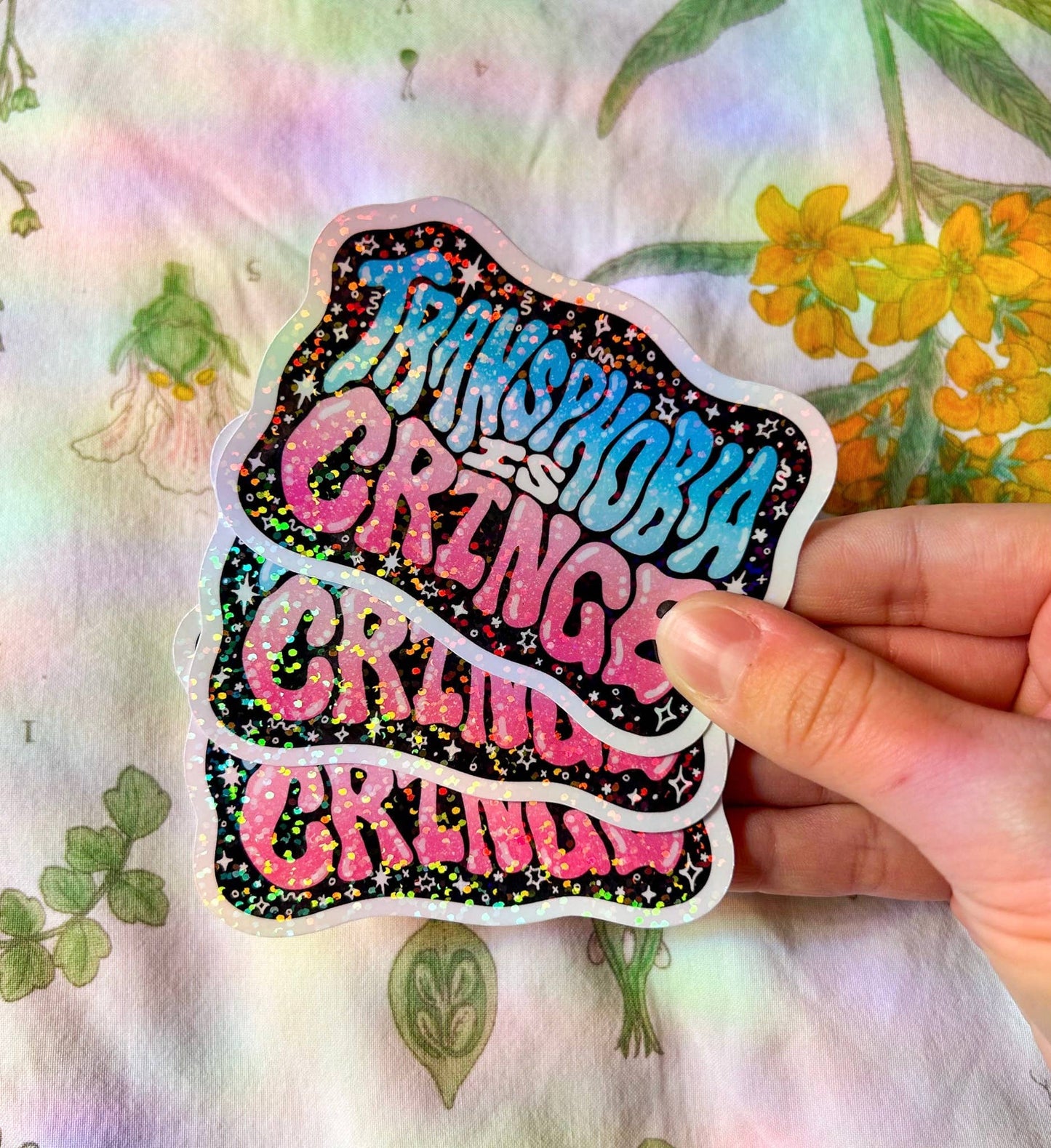 Transphobia is Cringe Sticker // LGBTQ+ Transgender Pride NEW Hollandaize Art 