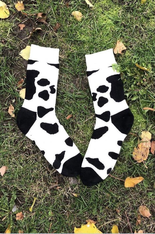 Got milk? | Cow print Okie Dokie socks All Products vendor-unknown 