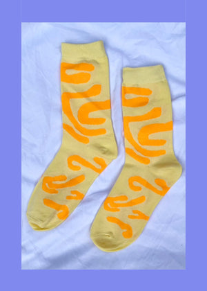 "Cheddar swirly” | Okie Dokie Socks NEW vendor-unknown 