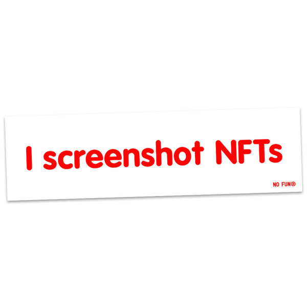 No Fun stickers NEW No Fun NFT'S 