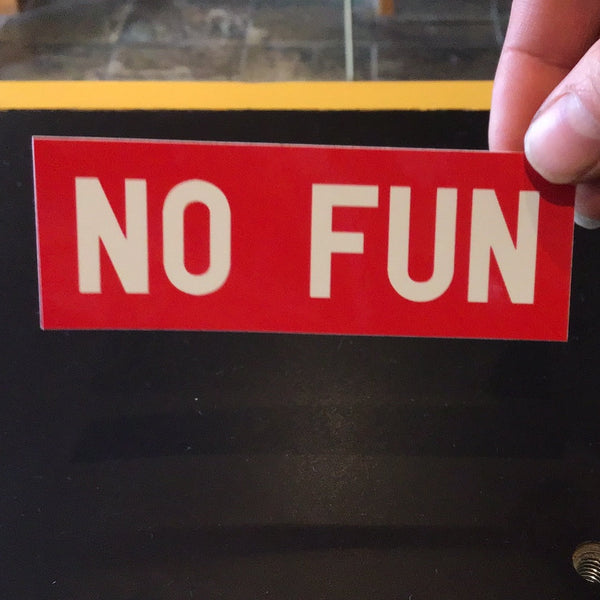 No Fun stickers NEW No Fun No fun Red 