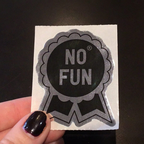 No Fun stickers NEW No Fun No fun ribbon sticker 